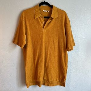 Uniqlo Mens Short Sleeve Polo Mustard Color Medium